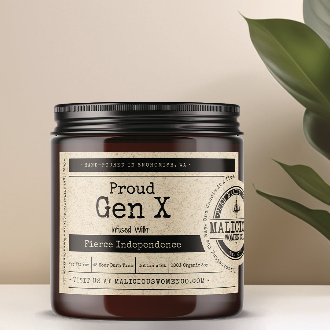 Proud Gen X - Malicious Women Co 9oz Soy Candle – Malicious Women Co.