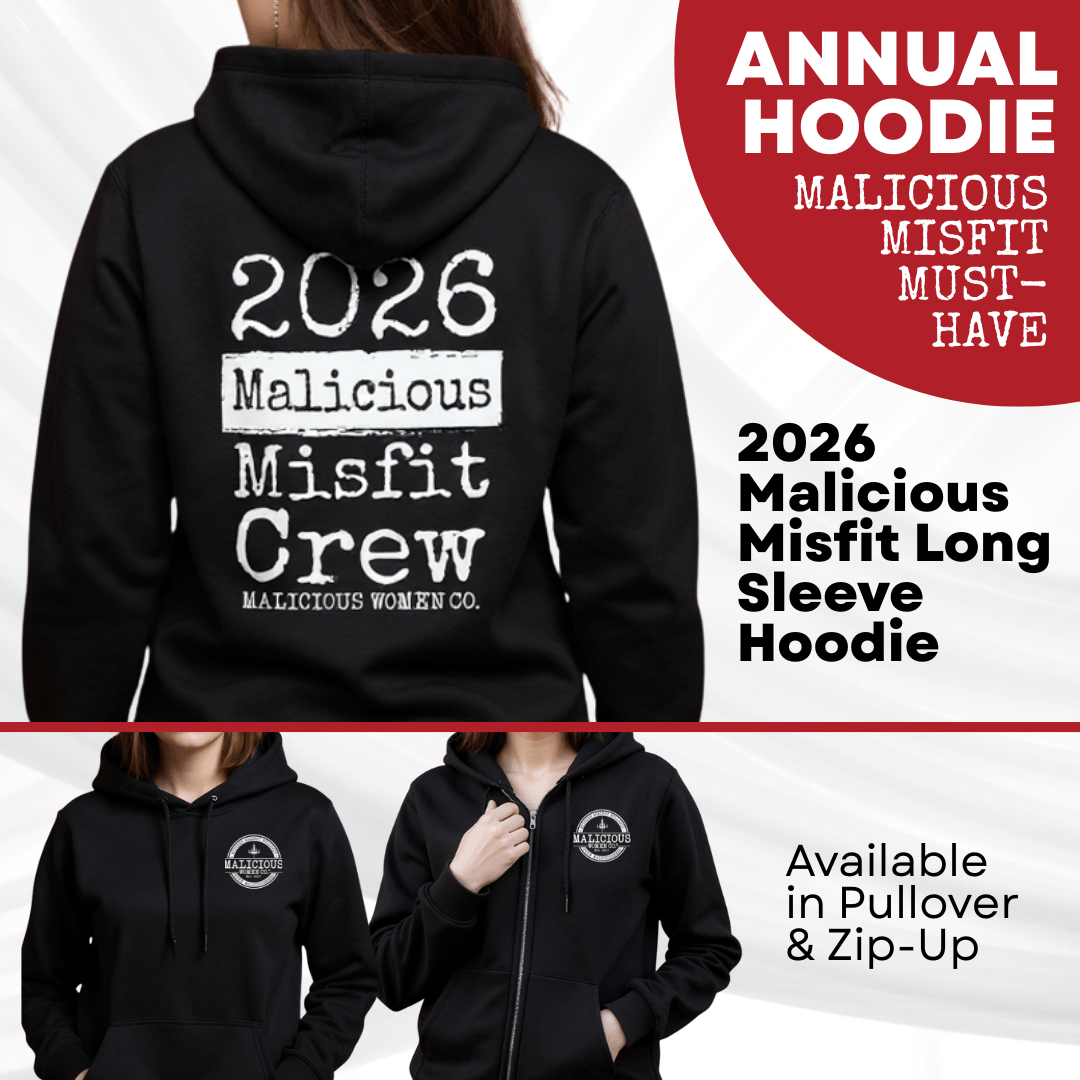 2026 Malicious Misfit Long Sleeve Pullover or Zip - Up Hoodie - Black - Malicious Women Co. - Apparel