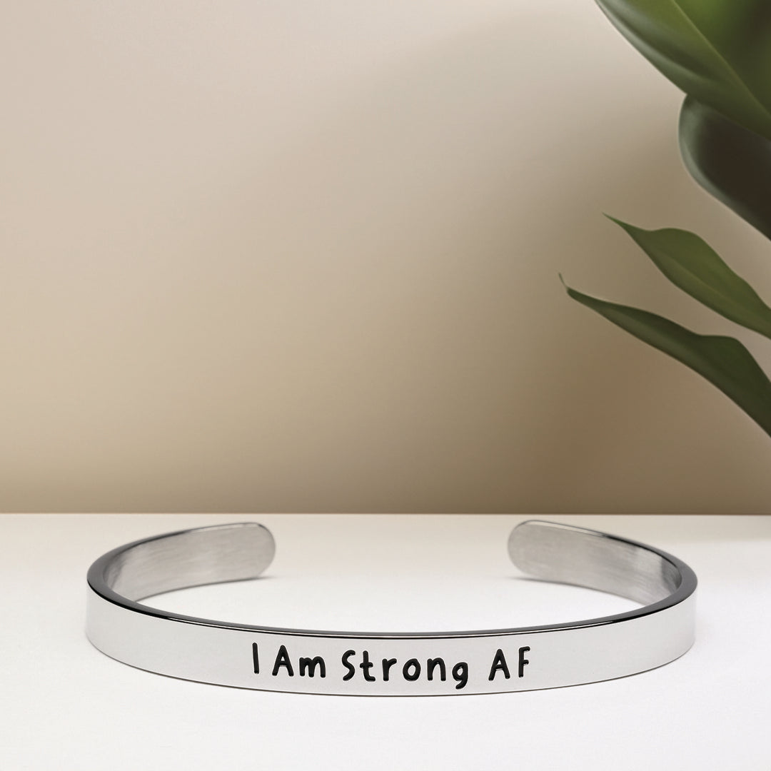 I Am Strong AF - Bangle Bracelet – Malicious Women Co.