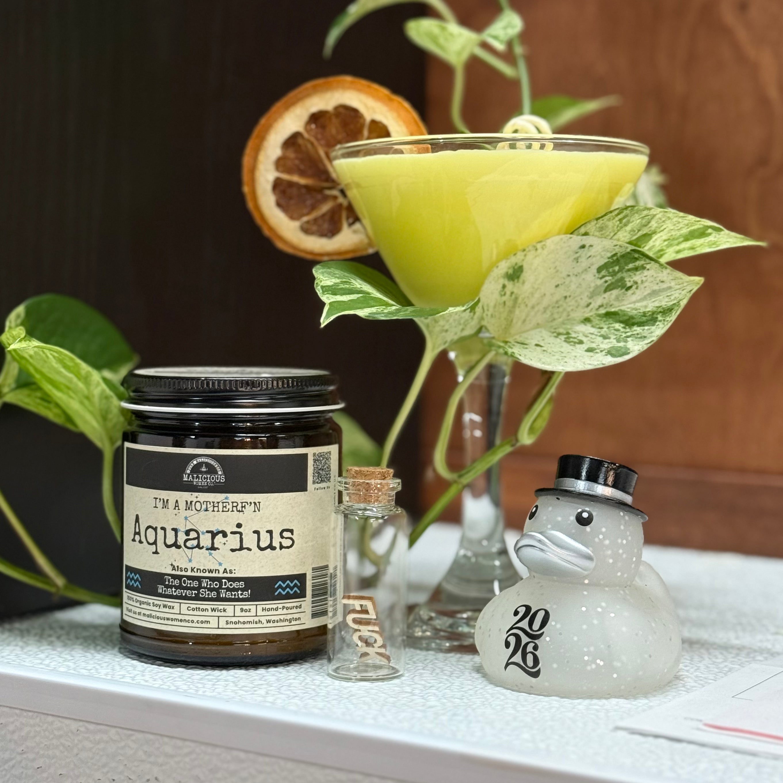 I'm a MotherF'n Aquarius (Jan 20- Feb 18) The Zodiac B*tch 9oz Candle