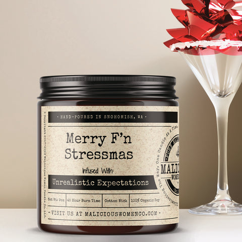 Merry F'n Stressmas - Infused With "Unrealistic Expectations" Scent: Sugared Cranberry