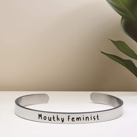 Mouthy Feminist - Bangle Bracelet