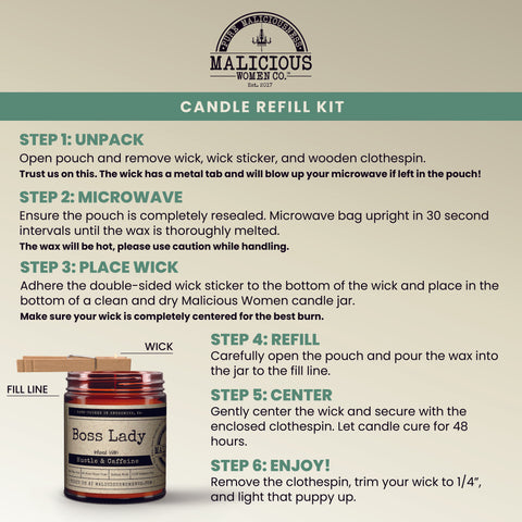 Citronella Candle Refill Kit — Moondance Botanicals Candle Co