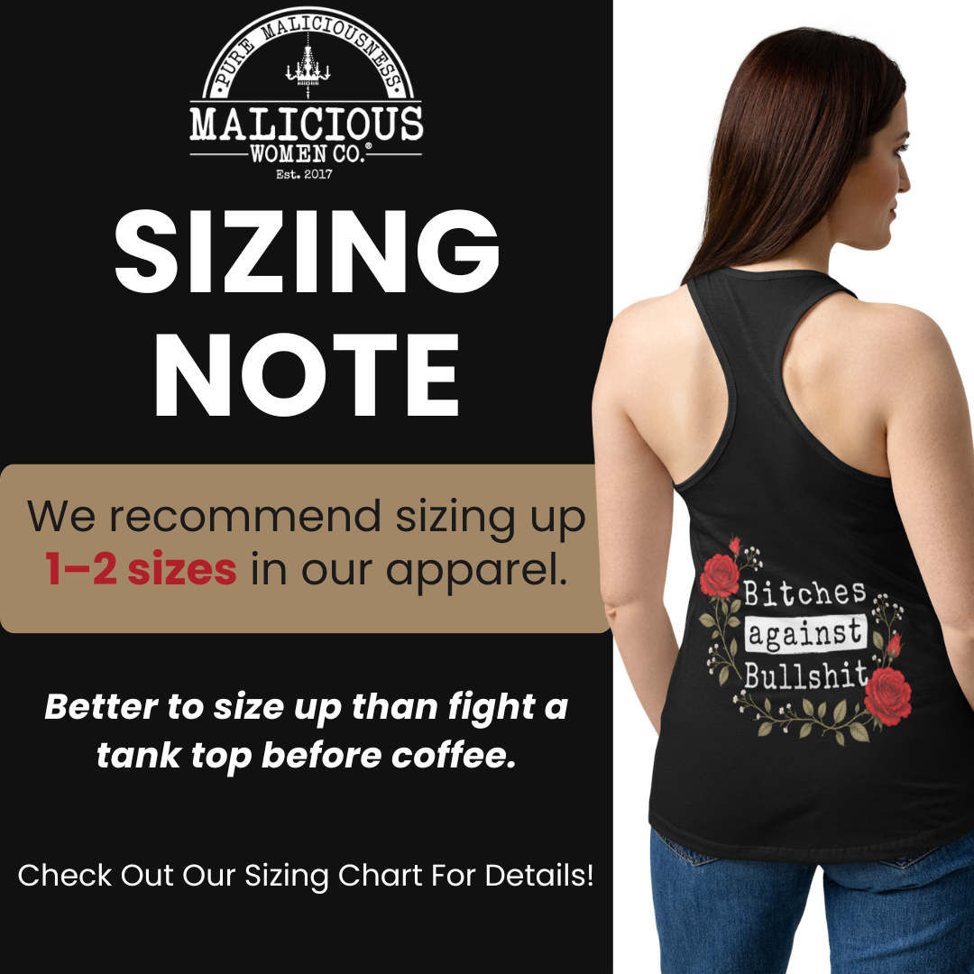 Bitches Against Bullshit® Red Floral Tank Top