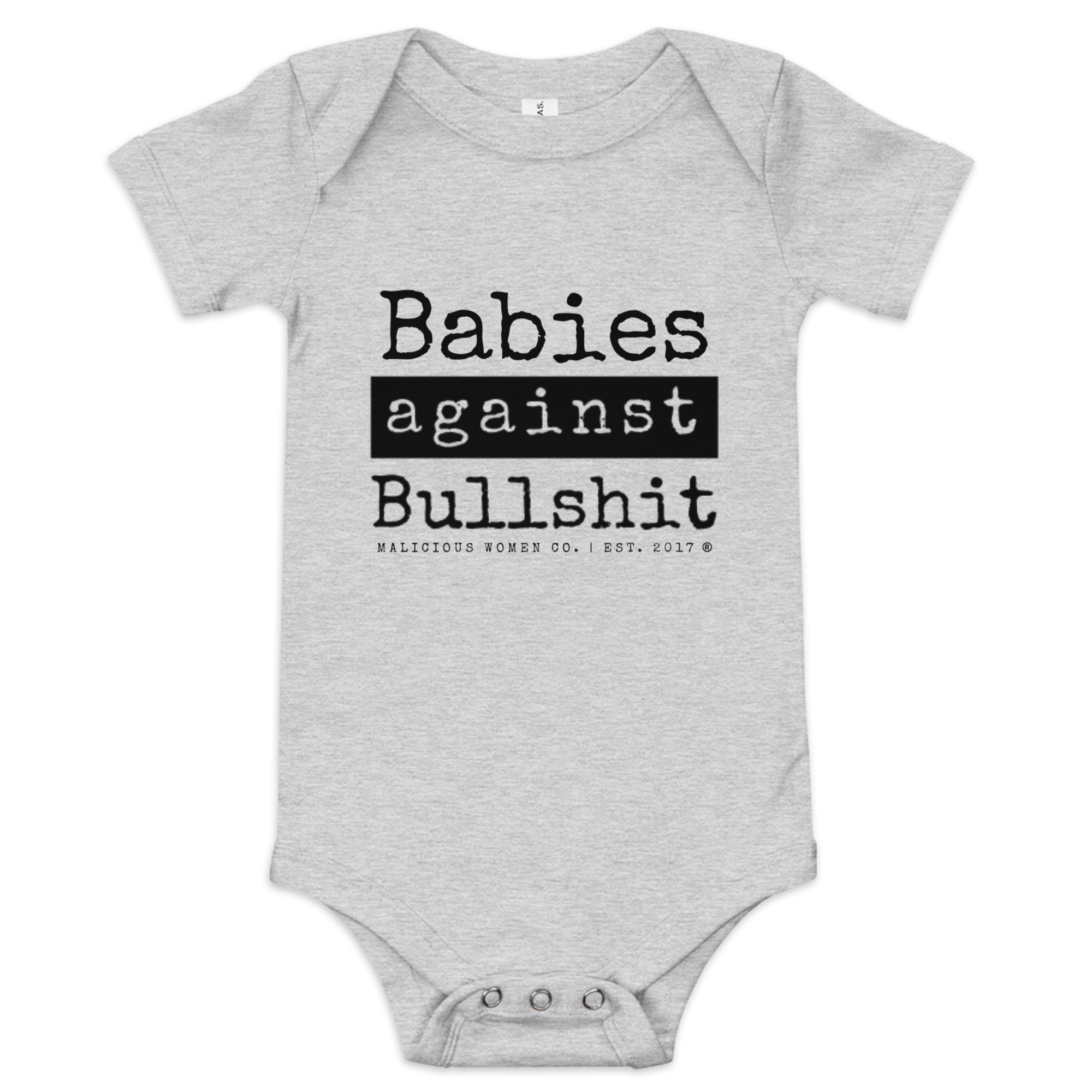 Babies Against Bullshit Colored Onesie