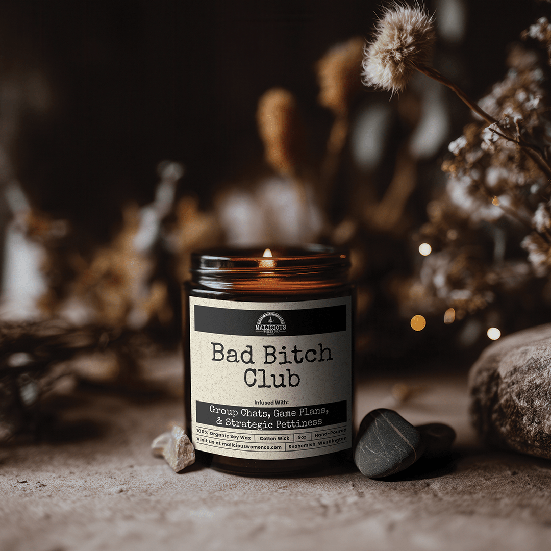 Bad Bitch Club 9oz Bestie Candle Malicious Women Co - Malicious Women Co. - Candles