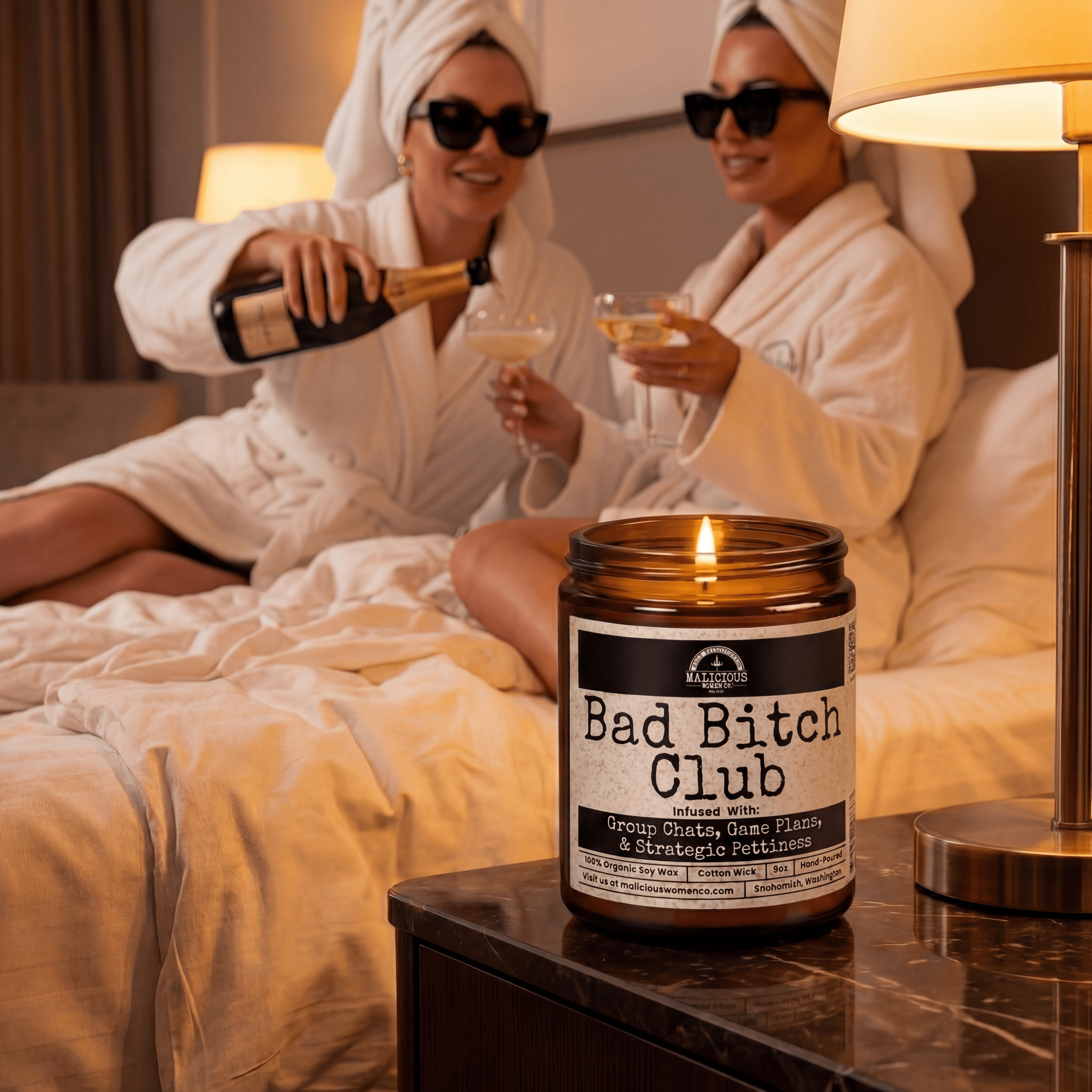 Bad B*tch Club | Scent: Frooty Loops | 9oz Bestie Candle | Malicious Women Co - Malicious Women Co. -Candle
