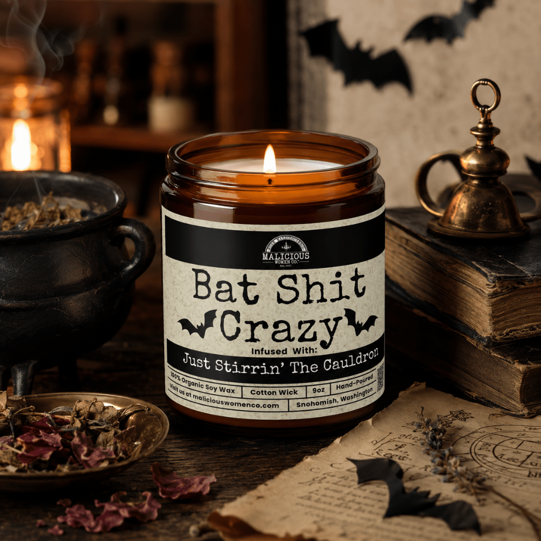 Bat Shit Crazy | 9oz Seasonal Candle | Malicious Women Co - Malicious Women Co. -Candle