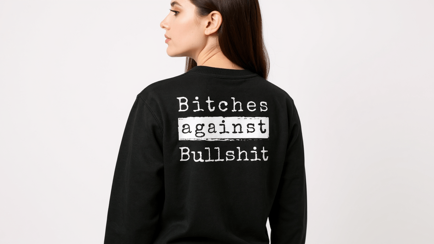Bitches Against Bullshit Crewneck Sweater - Black - Malicious Women Co. - Apparel