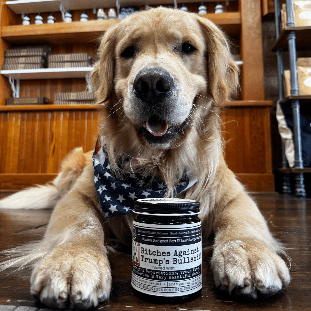Bitches Against Trump's Bullshit 9oz Political Candle Malicious Women Co - Malicious Women Co. - Candles