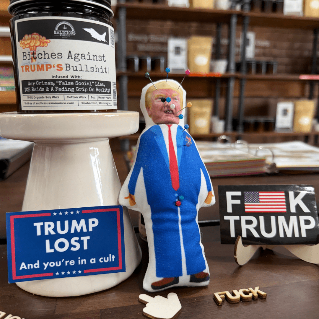 B*tches Against Trump's Bullsh*t | Scent: Exotic Hemp | 9oz Political Candle | Malicious Women Co - Malicious Women Co. -Candle
