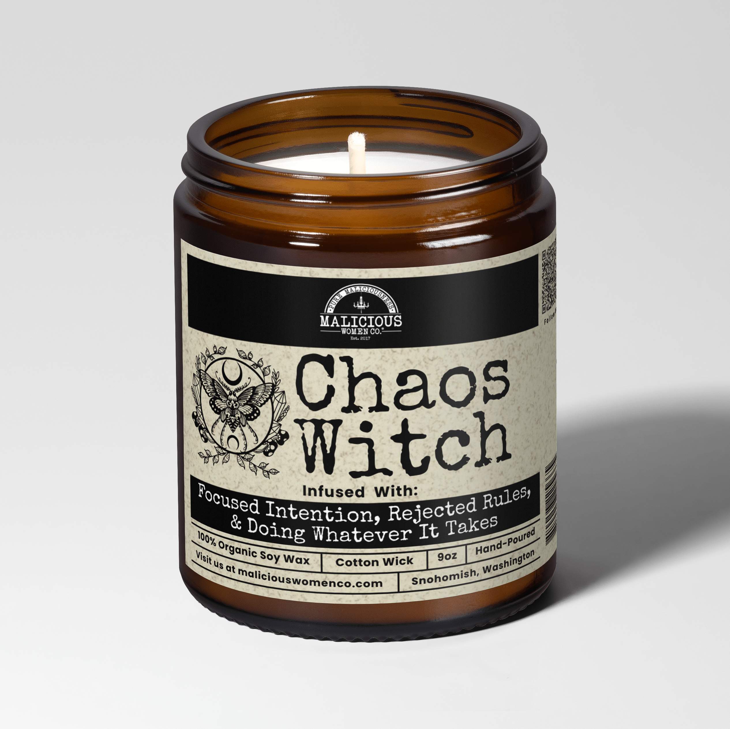 Chaos Witch 9oz Witch Candle Malicious Women Co - Malicious Women Co. - Candles