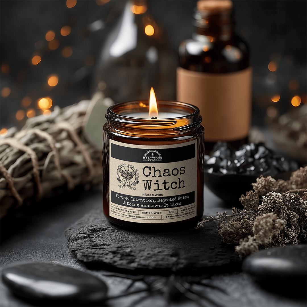 Chaos Witch 9oz Witch Candle Malicious Women Co - Malicious Women Co. - Candles
