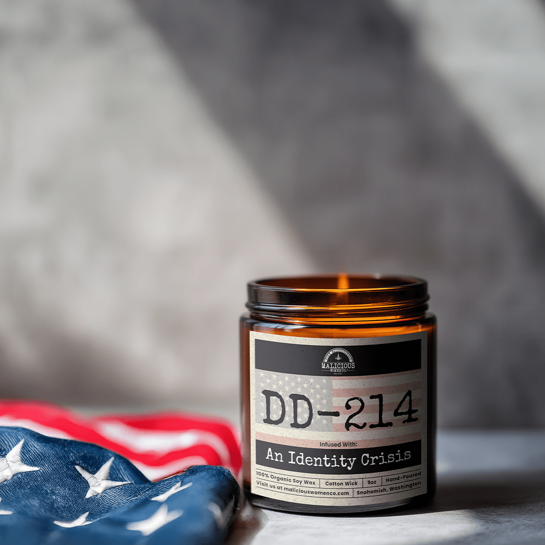 DD - 214 9oz Work Candle Malicious Women Co - Malicious Women Co. - Candles