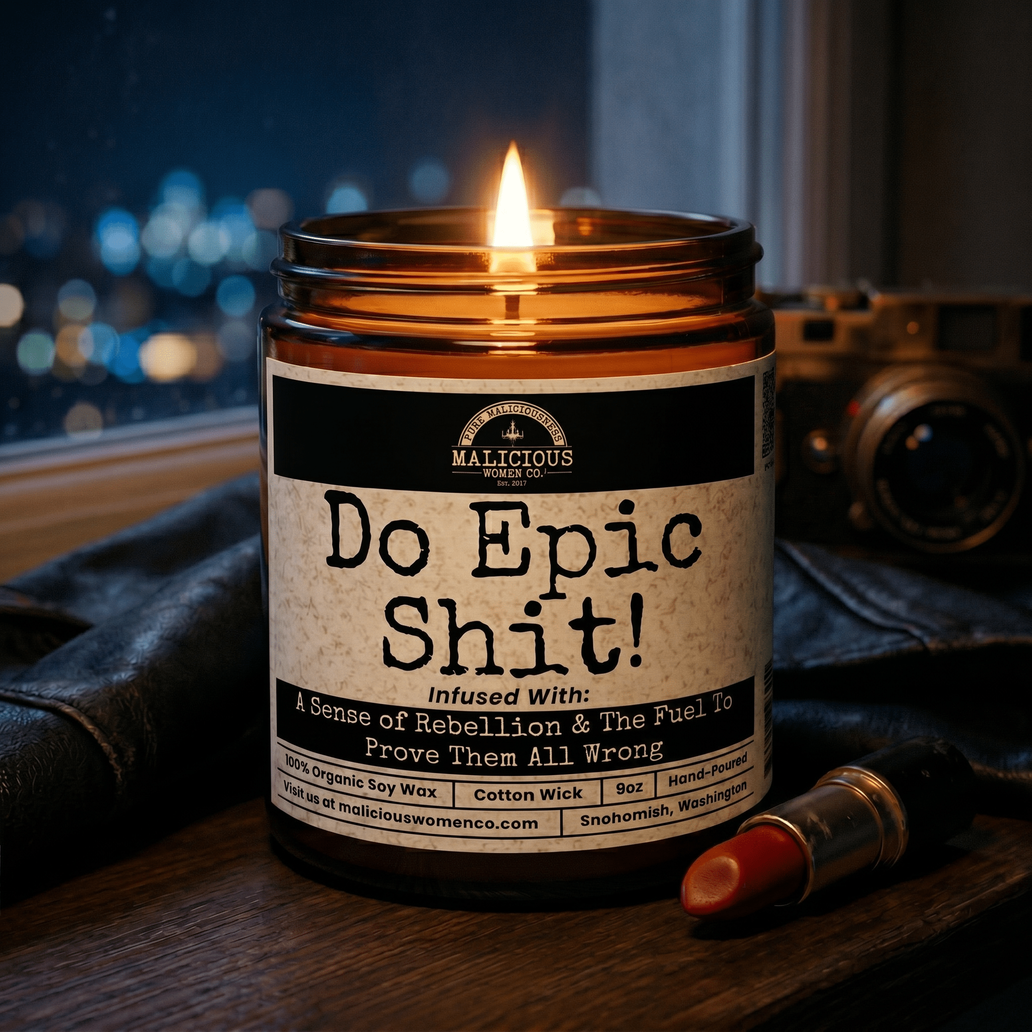 Do Epic Sh*t | Scent: Fresh Baked Bread | 9oz Funny Candle | Malicious Women Co - Malicious Women Co. -Candle