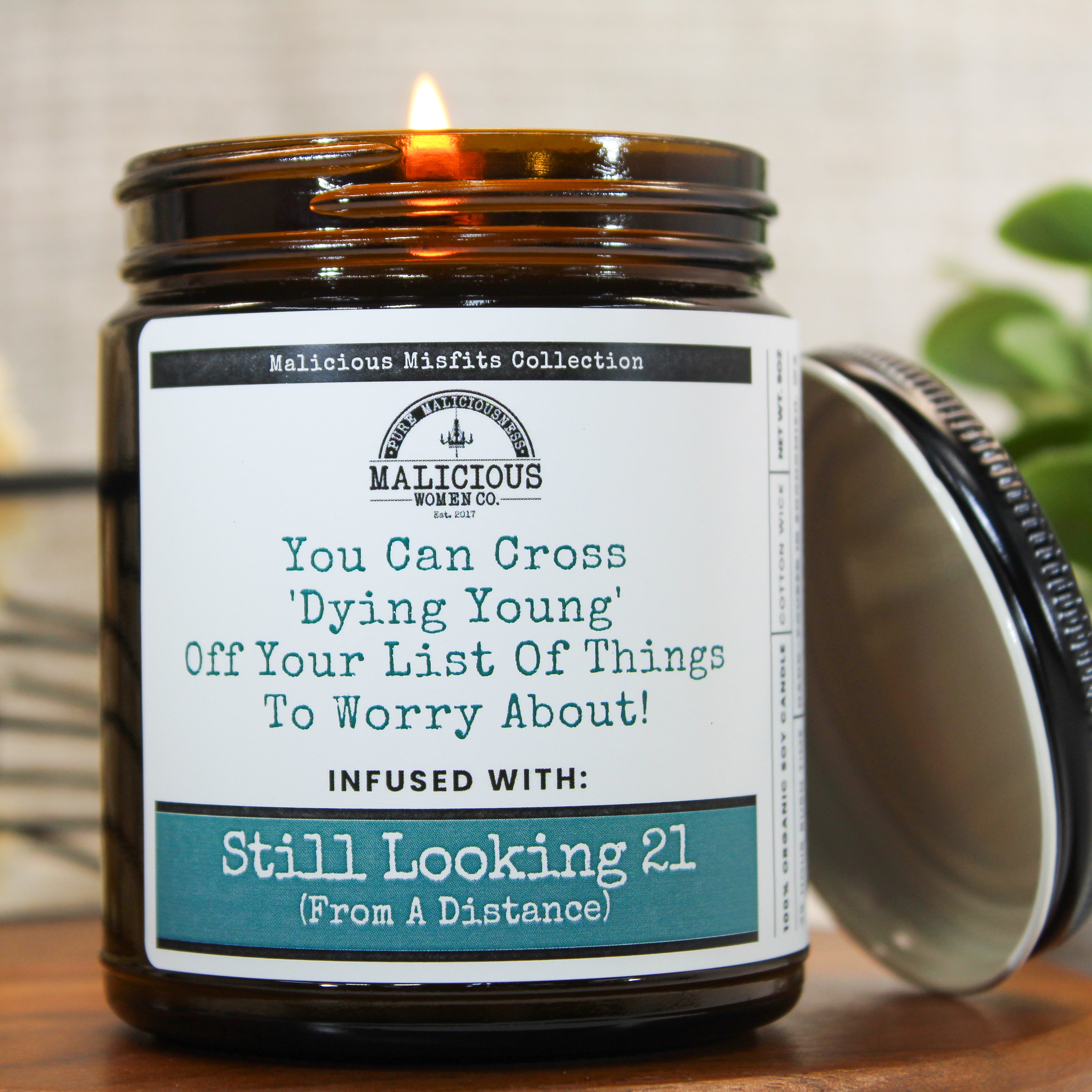 Malicious Women Candle CO.- You Can Cross Dying Young Off Your List of Things To Worry About Non Toxic Candle in Snohomisj