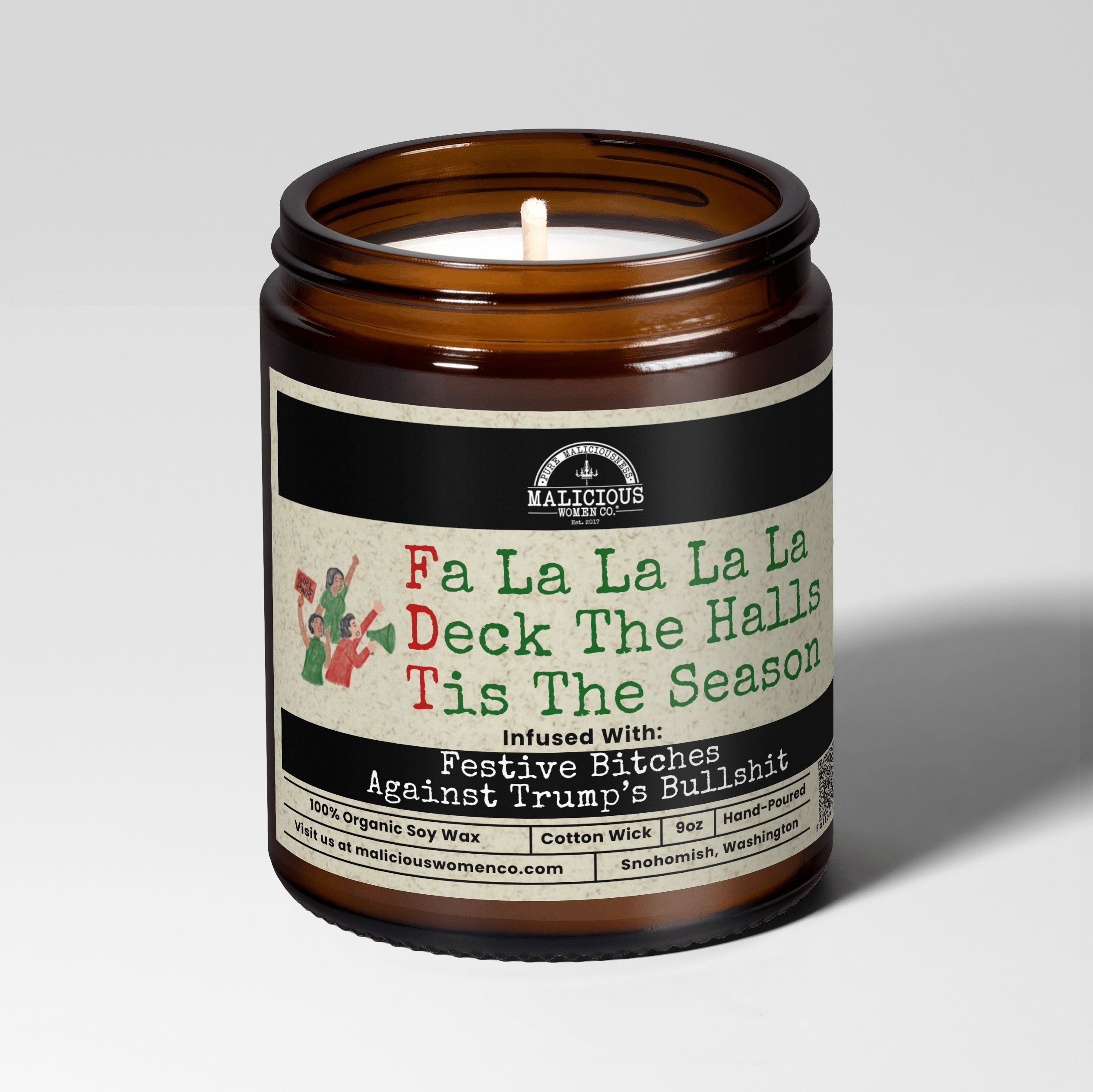 Fa La La La | 9oz Holiday Candle | Malicious Women Co. - Malicious Women Co.-Candle