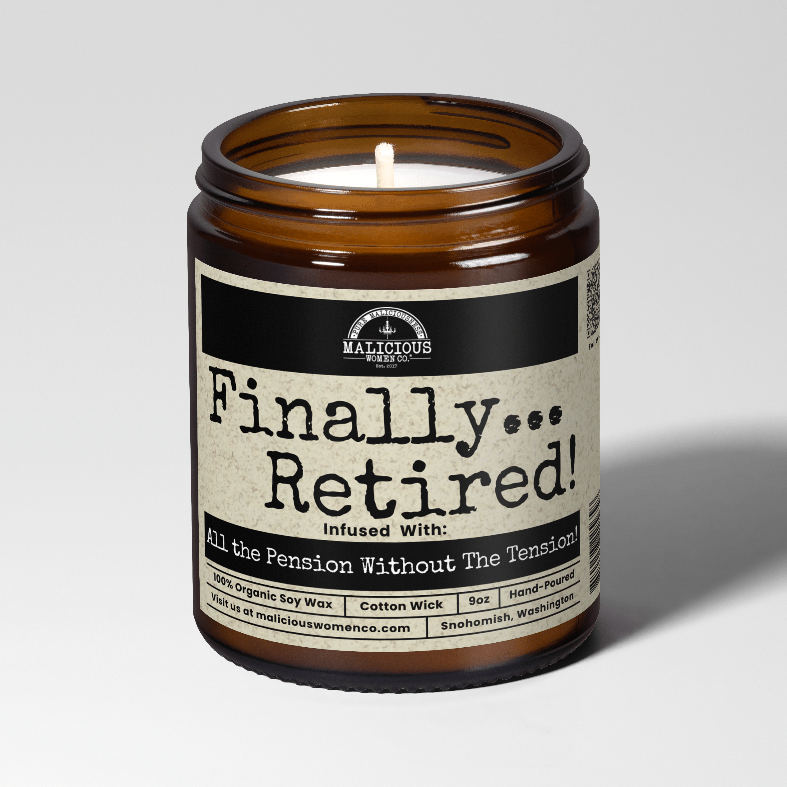 Finally Retired! 9oz Work Candle Malicious Women Co - Malicious Women Co. - Candles