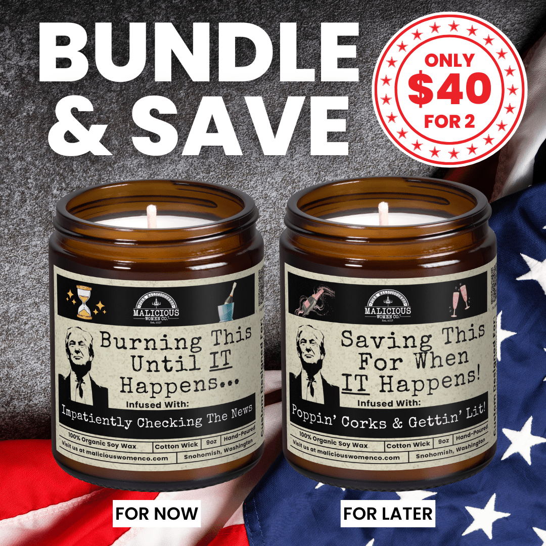 For Trump Bundle | 2-9oz Soy Political Candles | Malicious Women Co. - Malicious Women Co. -Candle
