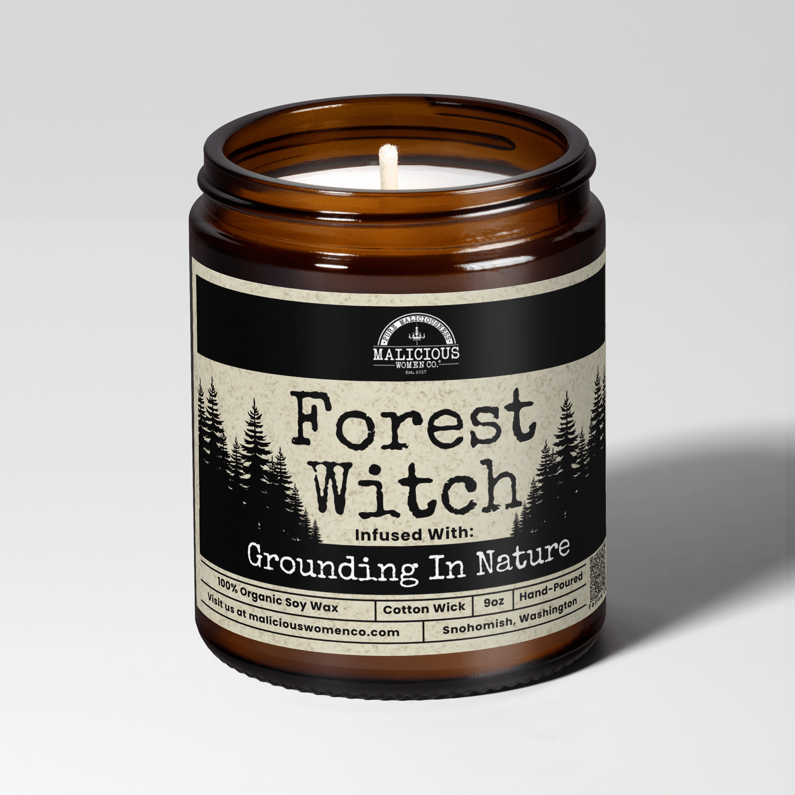 Forest Witch | Scent: Black Plum & Fig | 9oz Witch Candle | Malicious Women Co - Malicious Women Co.-Candle