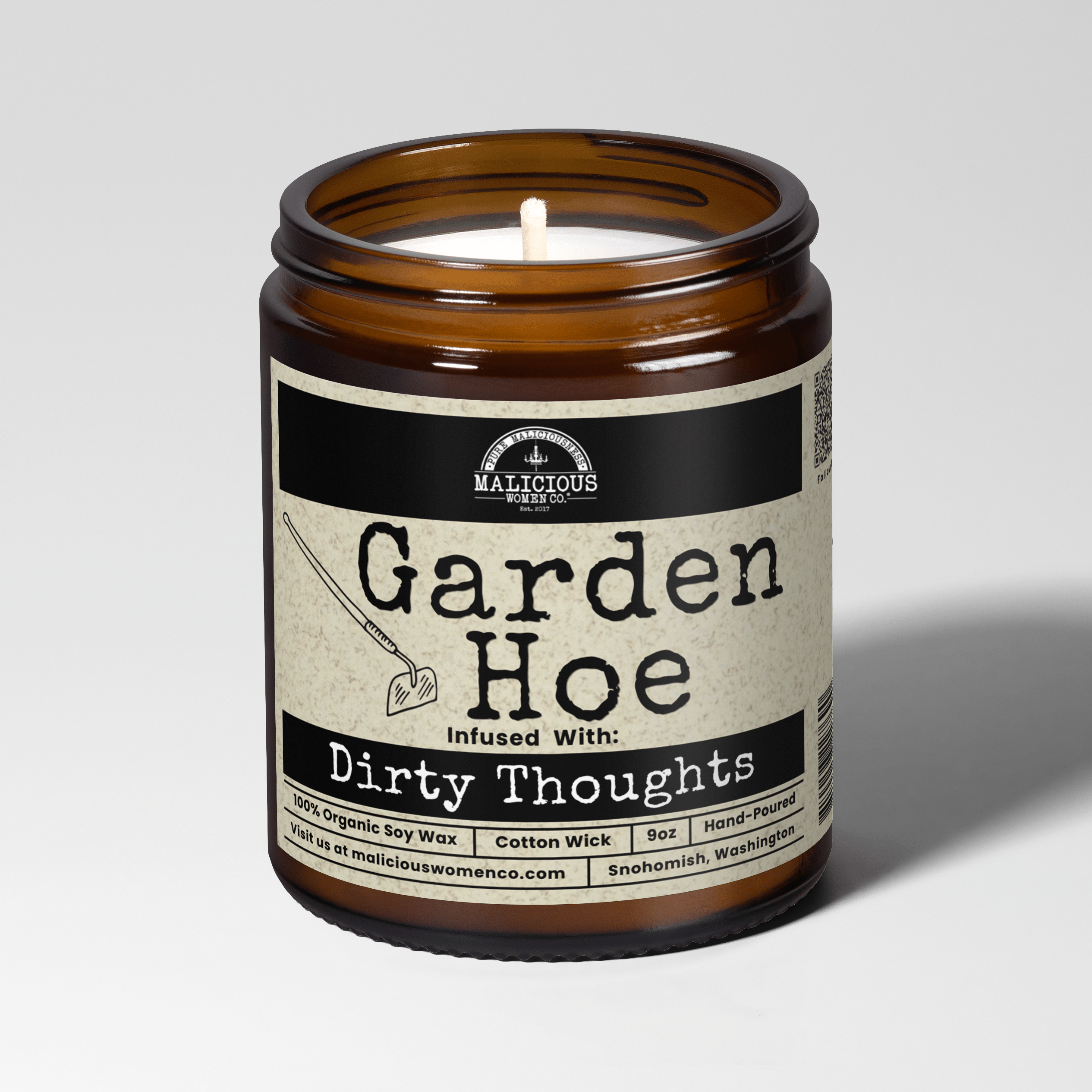 Garden Hoe 9oz Funny Candle Malicious Women Co - Malicious Women Co. - Candles