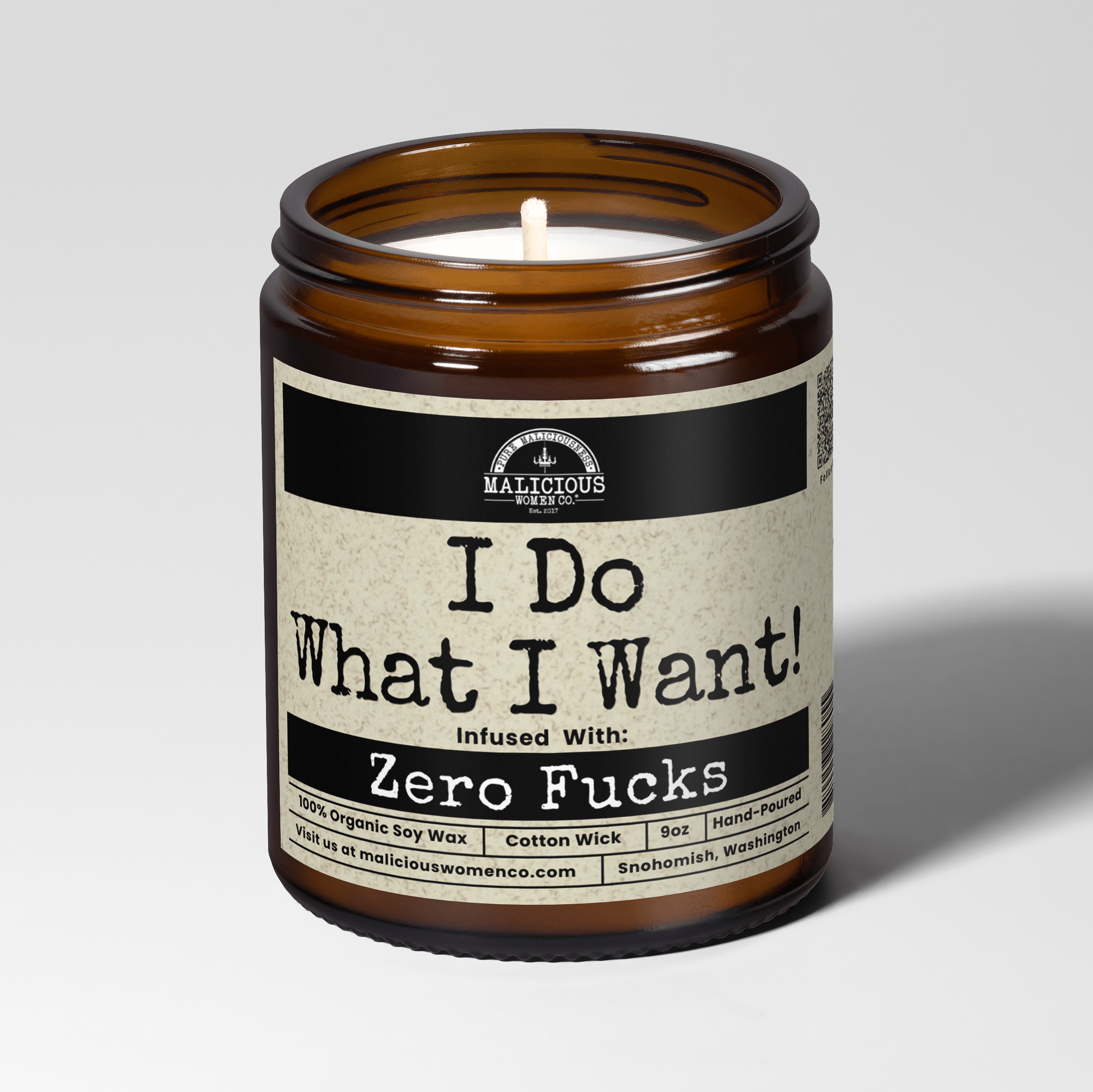 I Do What I Want 9oz Funny Candle Malicious Women Co - Malicious Women Co. - Candles