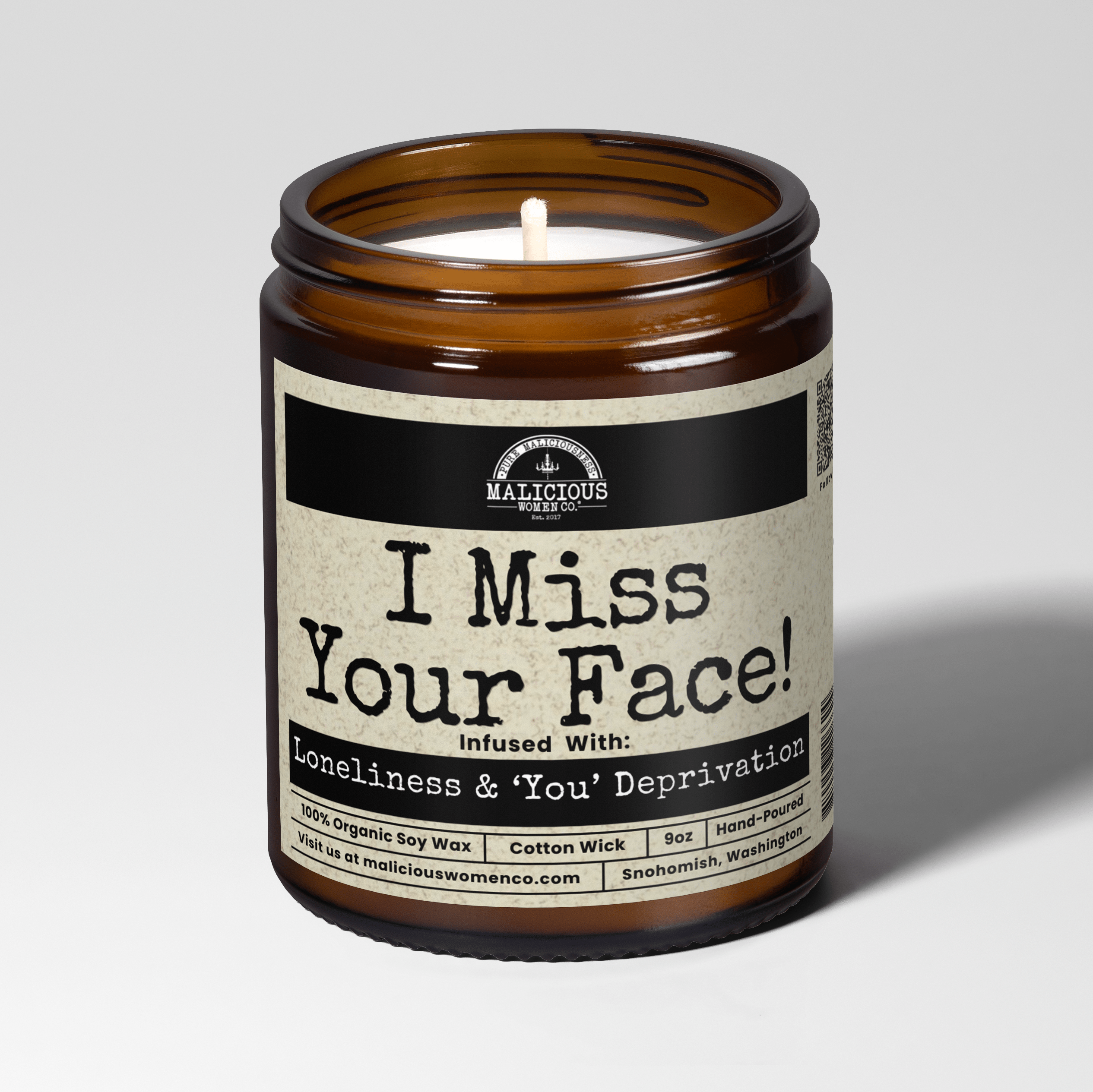 I Miss Your Face! 9oz Bestie Candle Malicious Women Co - Malicious Women Co. - Candles