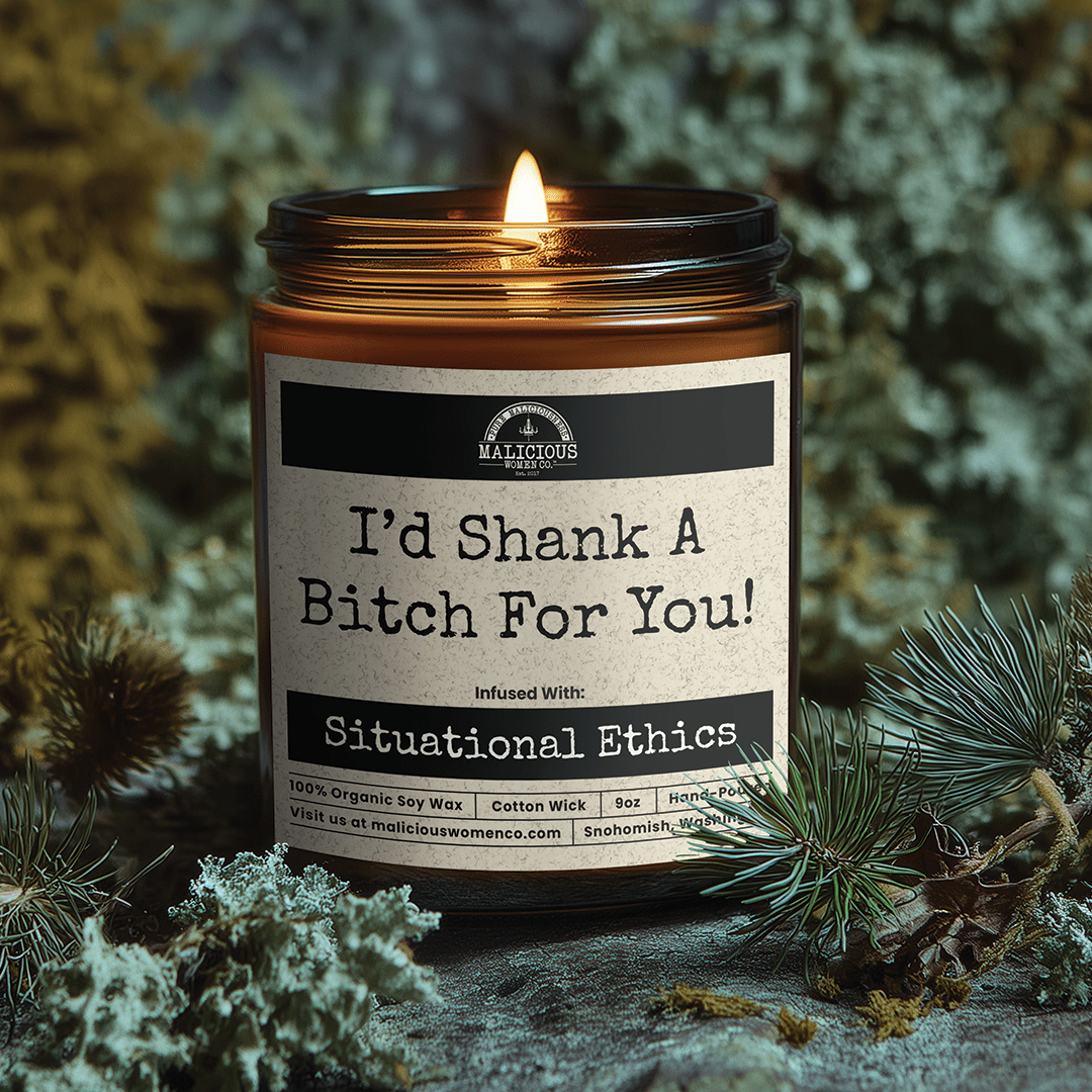 Id Shank A Bitch For You 9oz Bestie Candle Malicious Women Co - Malicious Women Co. - Candles