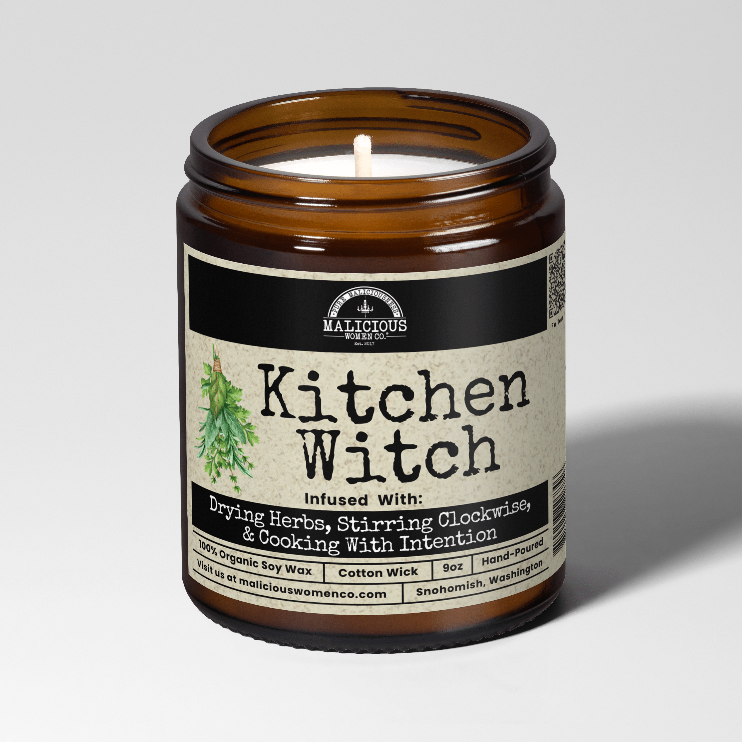 Kitchen Witch 9oz Witch Candle Malicious Women Co - Malicious Women Co. - Candles