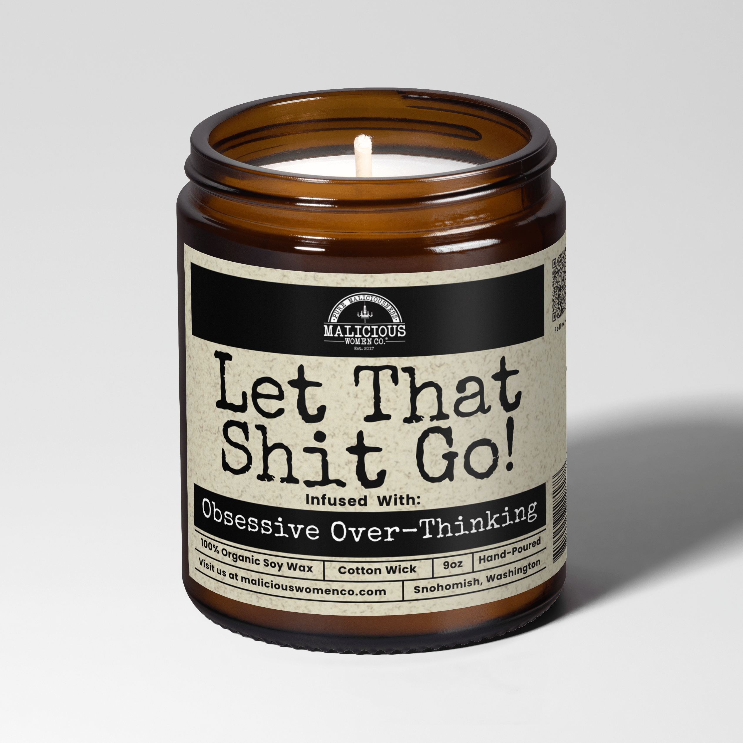 Let That Shit Go 9oz Mental Health Candle Malicious Women Co - Malicious Women Co. - Candles