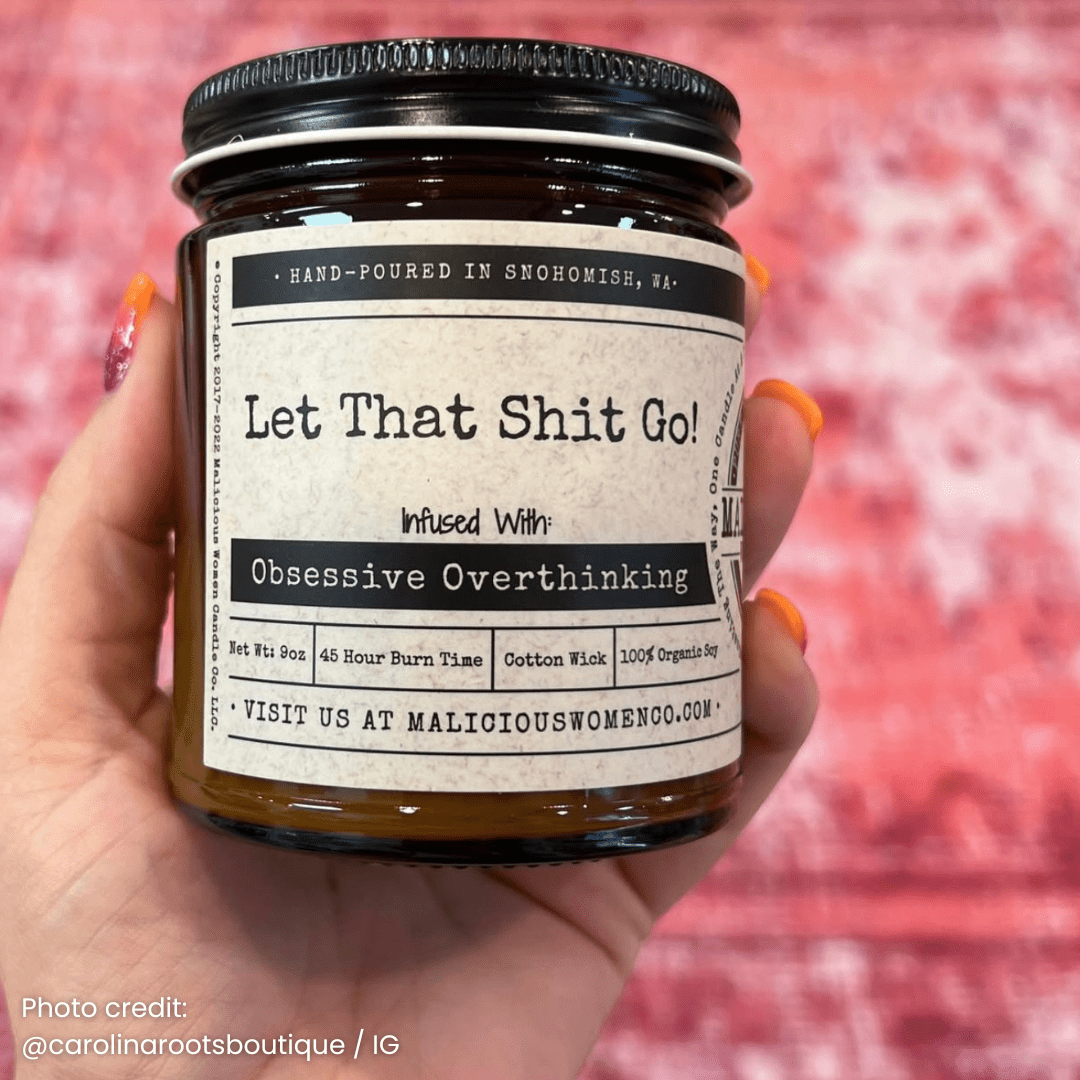 Let That Sh*t Go | Scent: Citron & Stone | 9oz Mental Health Candle | Malicious Women Co - Malicious Women Co. -Candle