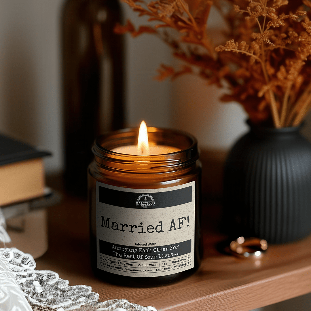 Married AF 9oz Family Candle Malicious Women Co - Malicious Women Co. - Candles