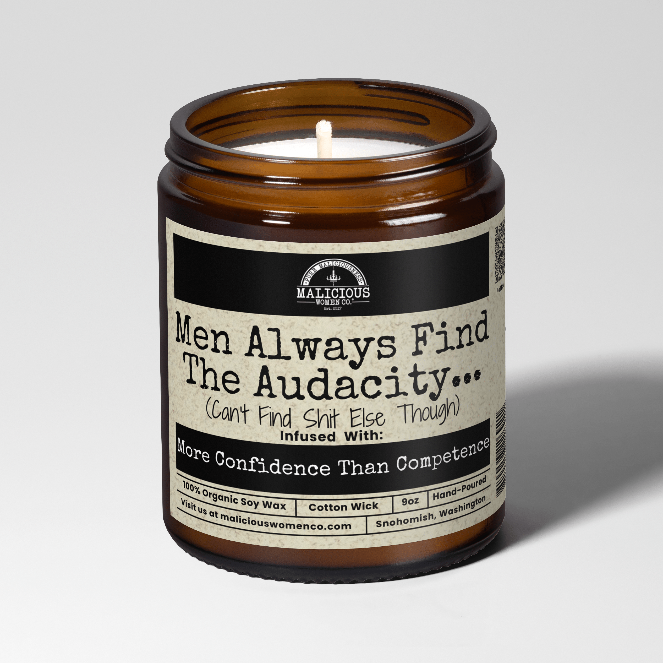 Men Always Find The Audacity 9oz Bestie Candle Malicious Women Co - Malicious Women Co. - Candles