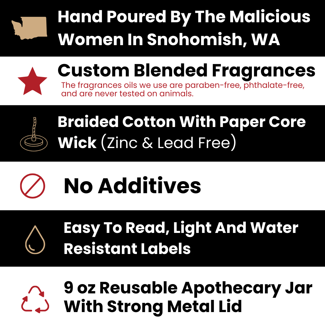 Rooted In Resistance - Malicious Women 9oz Soy Candle Only - Malicious Women Co. - Candle