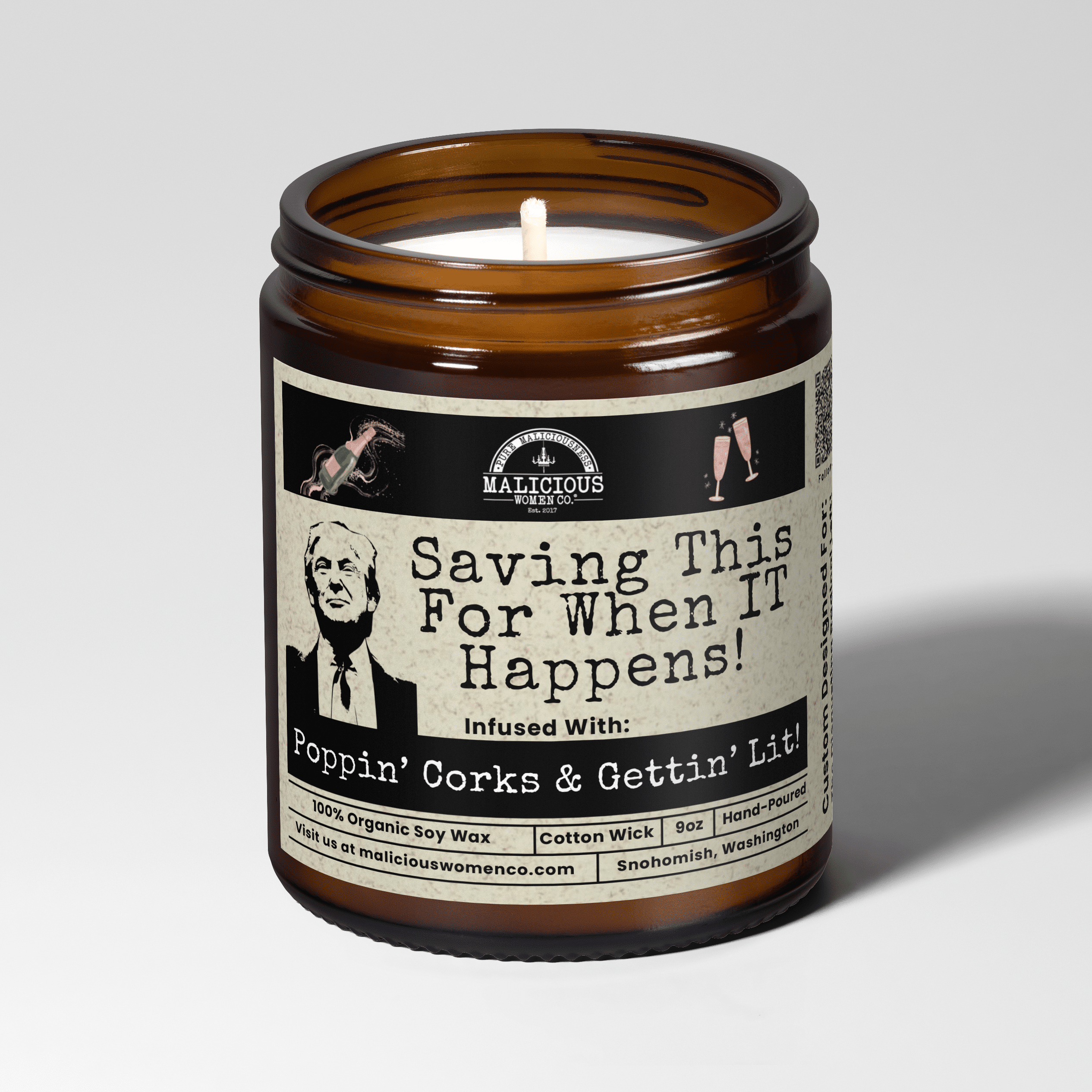 Saving This For When IT Happens | Scent: Fresh Baked Bread | 9oz Political Candle | Malicious Women Co - Malicious Women Co. -Candle
