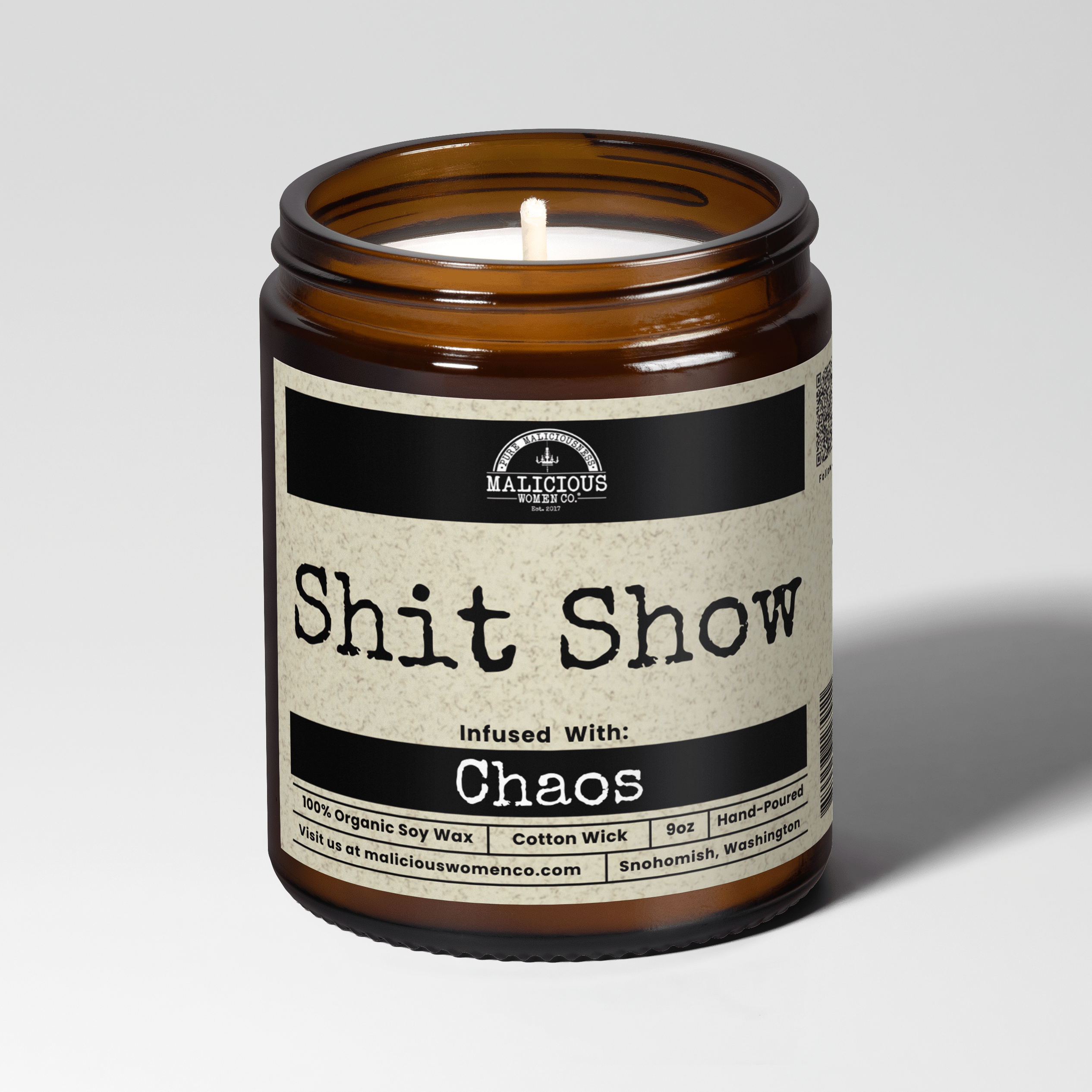 Sh*t Show | Scent: A Hot Mess | 9oz Mental Health Candle| Malicious Women Co - Malicious Women Co. -Candle