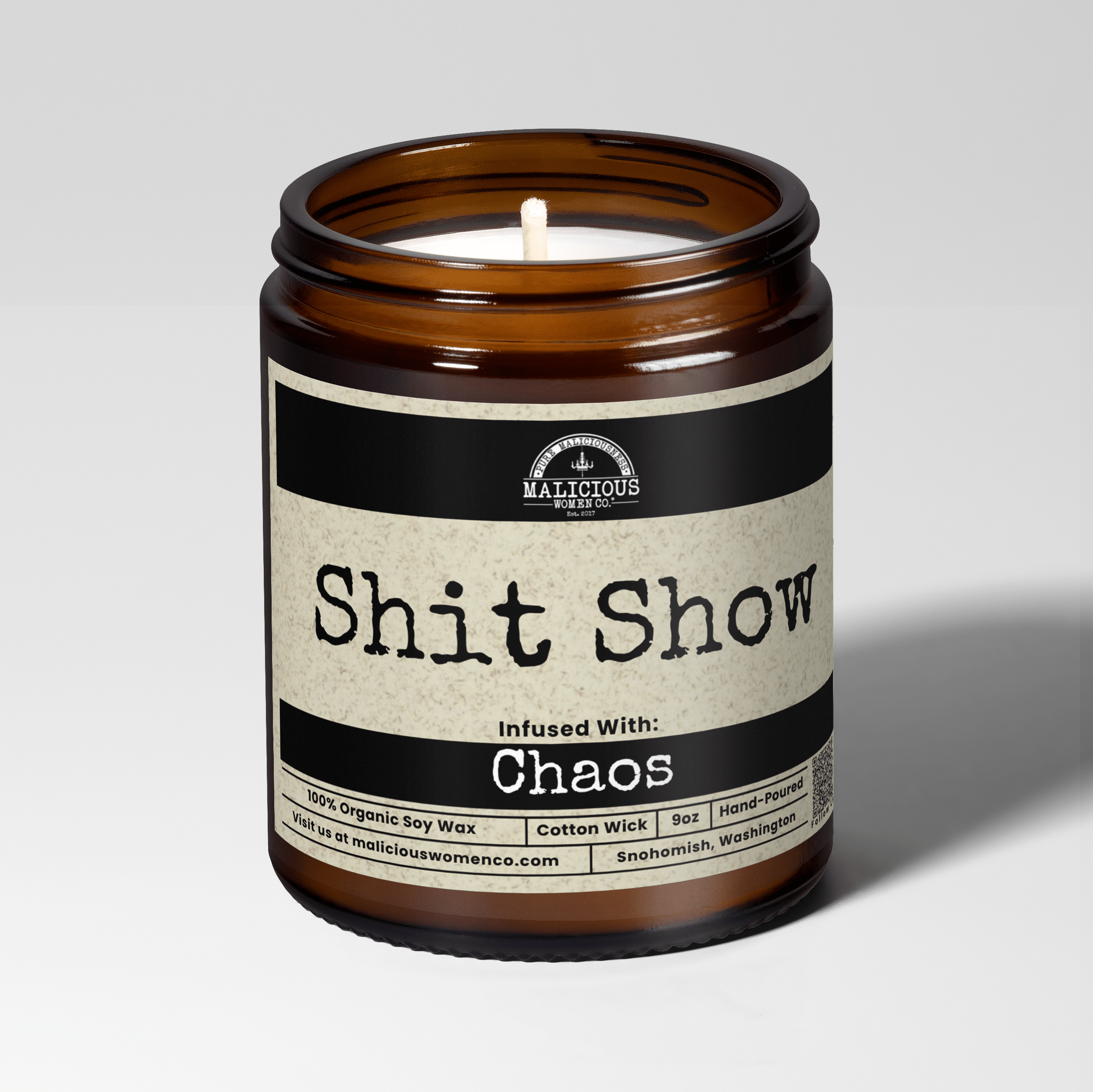 Sh*t Show | Scent: A Hot Mess | 9oz Mental Health Candle| Malicious Women Co - Malicious Women Co.-Candle