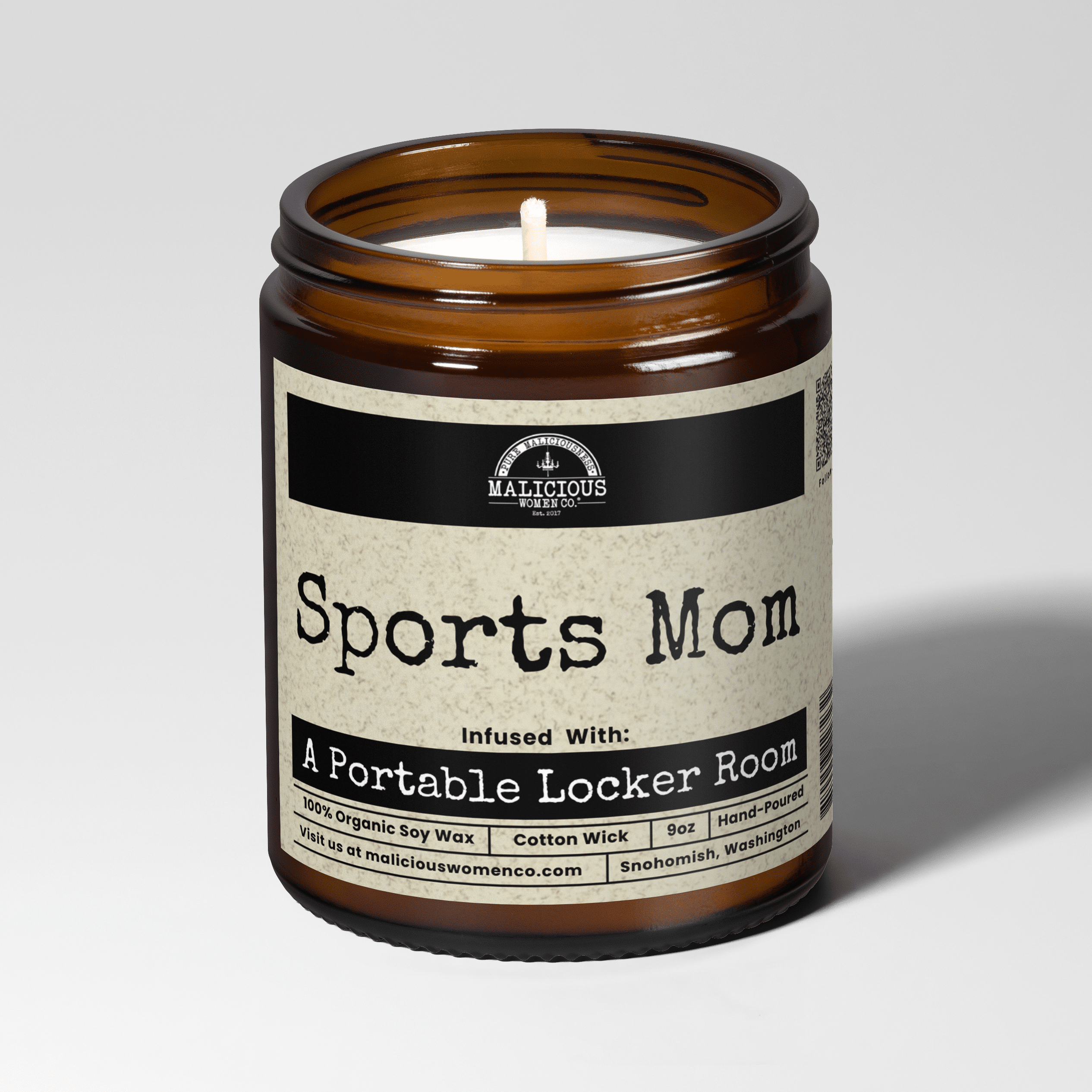Sports Mom | Scent: Sage & Sea Salt | 9oz Mom Candle | Malicious Women Co - Malicious Women Co. -Candle