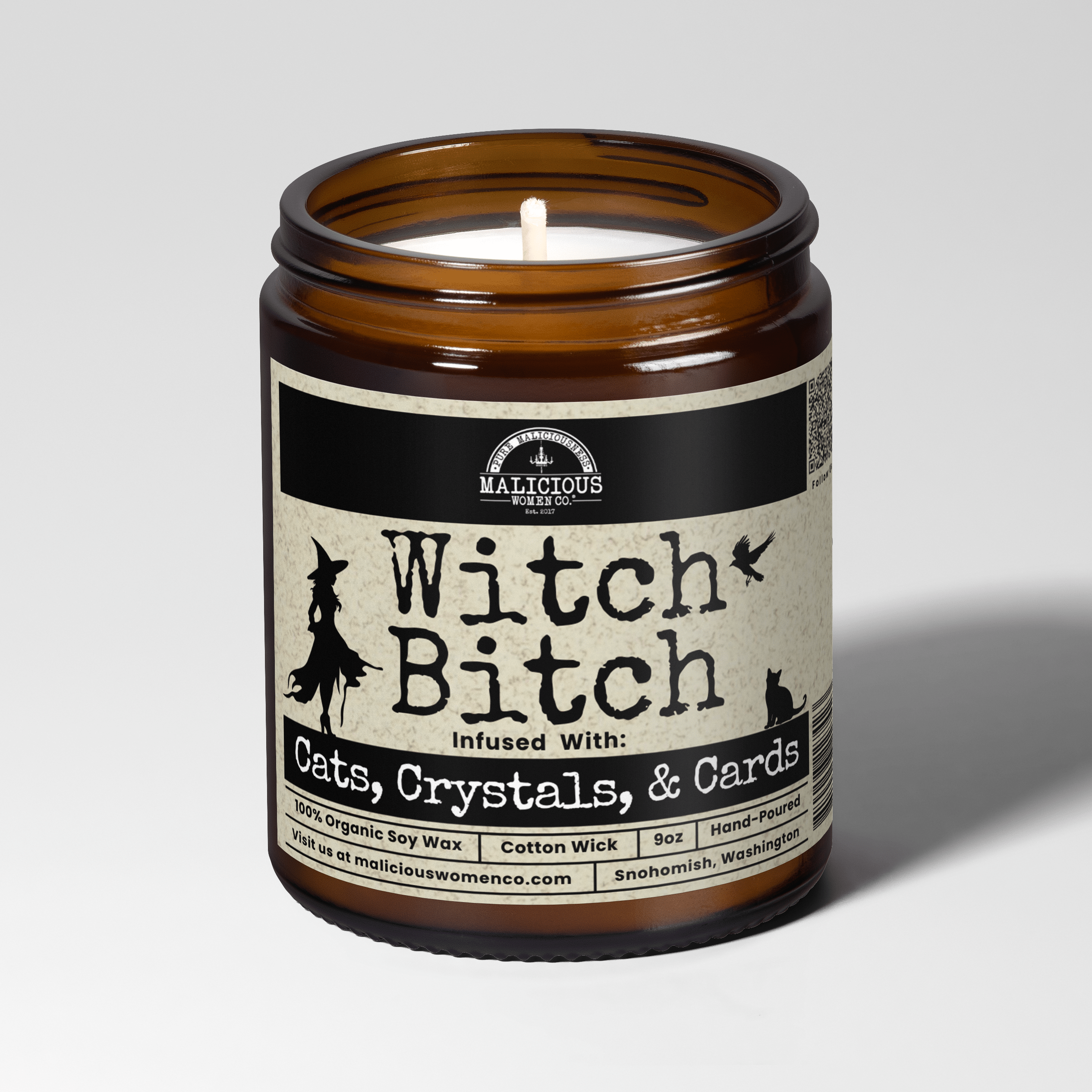 Witch B*tch | Scent: Espresso Yo' Self | 9oz Witch Candle | Malicious Women Co - Malicious Women Co. -Candle