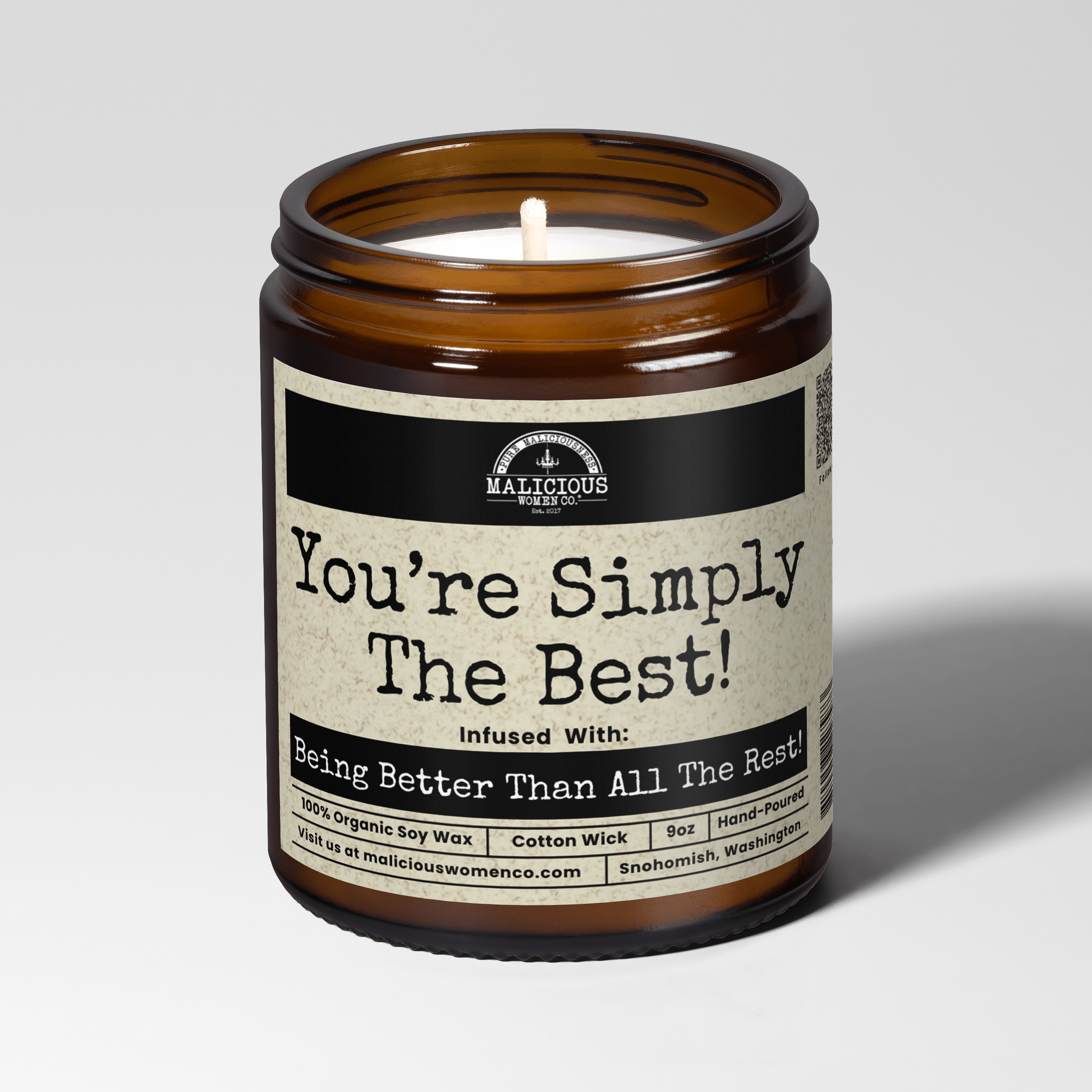 You're Simply The Best! 9oz Bestie Candle Malicious Women Co - Malicious Women Co. - Candles