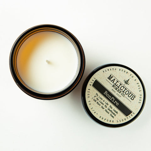May The Bridges I Burn Light The Way - Infused with "A Sense Of Defiance" Scent: Bonfire Candles Malicious Women Candle Co. 