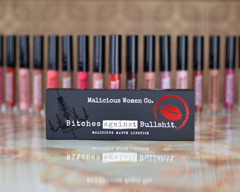 Bitches Against Bullshit - Malicious Matte Liquid Lipstick - Boss Bitch! (True Red) Makeup Malicious Women Candle Co. 