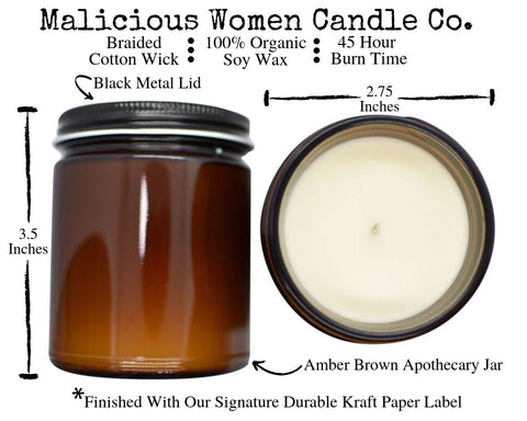 A Candle For Karen - Infused With " The Tears Of The Offended " Scent: HoneySUCKle Malicious Women Candle Co. 
